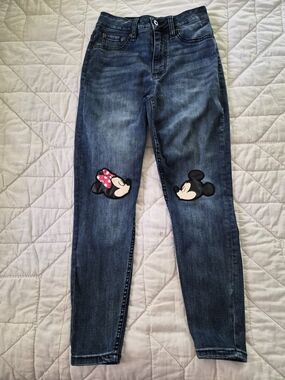 Disney-Kissing Mickey/Minnie Jeans- Size 5
